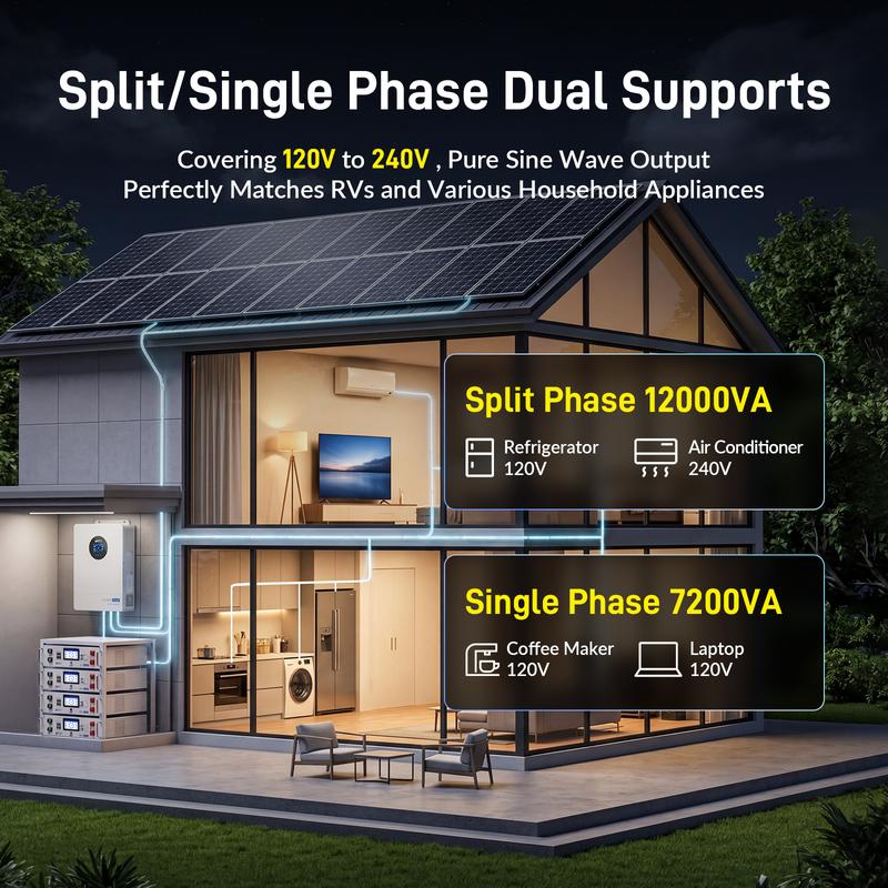 VoltGuard - 12000W 48V All-in-One Solar Inverter