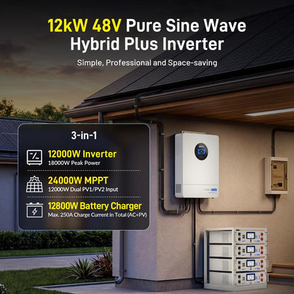 VoltGuard - 12000W 48V All-in-One Solar Inverter